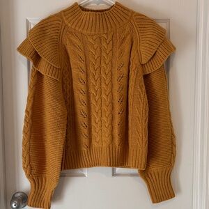 DRIFTWOOD Golden Cable Knit Turtleneck Sweater